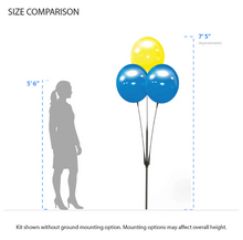 Load image into Gallery viewer, BalloonBobber® 3-Balloon Cluster Pole Kit with Weighted Base