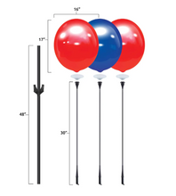 Load image into Gallery viewer, BalloonBobber® 3-Balloon Cluster Pole Kit with Weighted Base