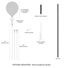 Load image into Gallery viewer, PermaShine® 3-Balloon Bouquet Long Pole Kit