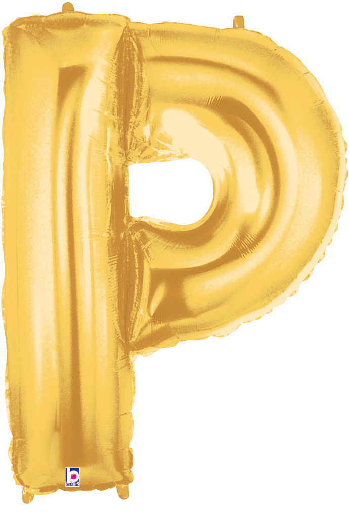 15916GP Megaloons® Letter P Gold