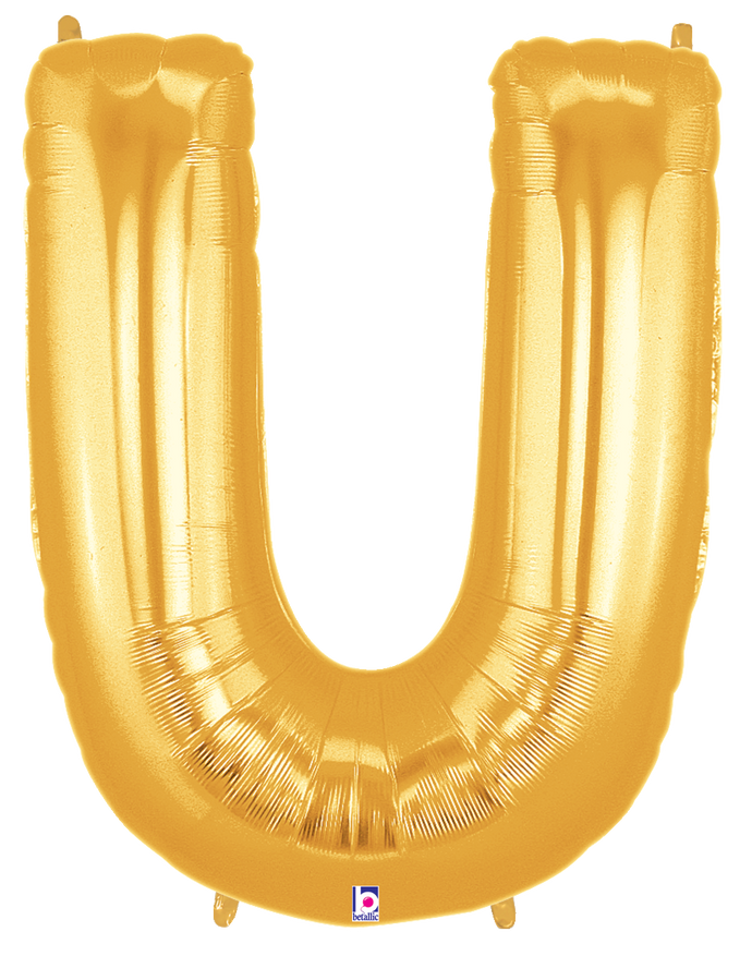 15922GP Megaloons® Letter U Gold