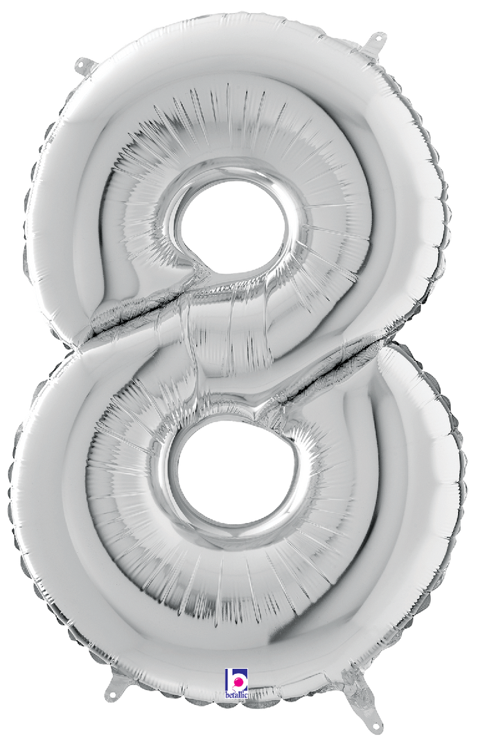 18848SP Number 8 Silver 28