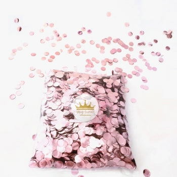 1cm Metallic Confetti - Rose Gold