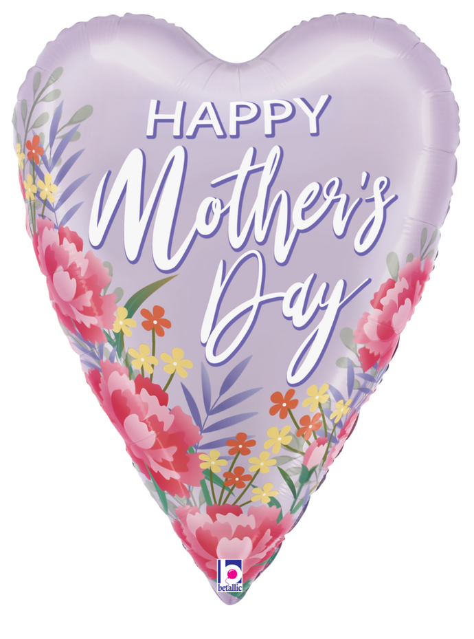25435 Satin Floral Mother's Day Heart
