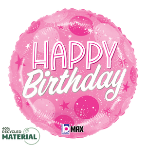 23457 Birthday Pink Sparkle Dots