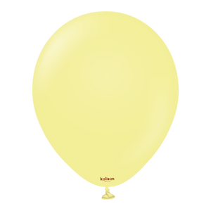 11230057 Kalisan Pastel Matte Macaron Yellow 12" Round (500ct)
