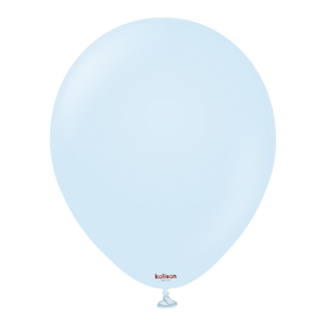 K68029 Kalisan Pastel Matte Macaron Baby Blue 18" Round (25ct)