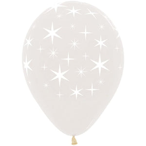 337579 Bold Stars Crystal Clear 11" Round (50ct)