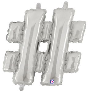 34862SP Hashtag Silver 14in