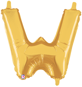 34924GP Letter W Gold 14in