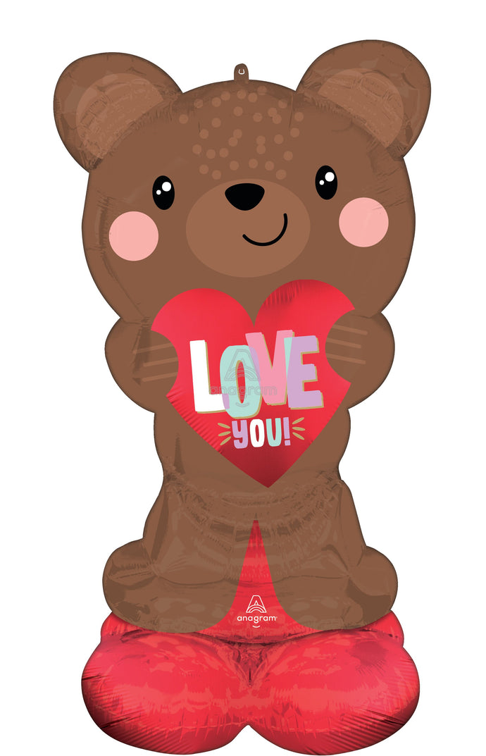 45151 Satin Brown Love Bear