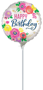 46205 Satin Artful Floral Birthday
