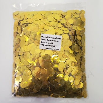 1cm Metallic Confetti - Gold