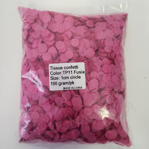 Round Tissue Paper Confetti - Fuchsia