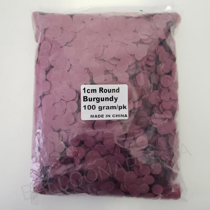 Round Tissue Paper Confetti - Burgundy