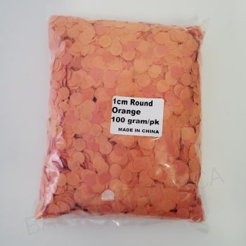 Round Tissue Paper Confetti - Orange