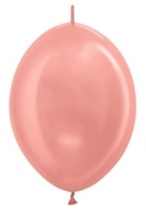 54099 Metallic Rose Gold 12" Link-O-Loon Balloons