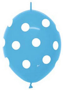 54119 Polka Dot Deluxe Turquoise Blue 12" LINK-O-LOON® (50ct)