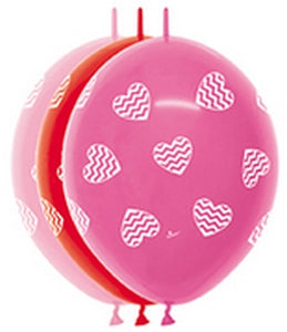 54583 Chevron Hearts Assortment 12" LINK-O-LOON® (50ct)