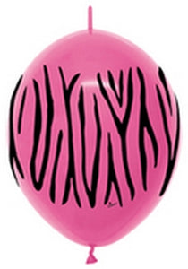 54892 Zebra Fashion Fuchsia 12" LINK-O-LOON® (50ct)