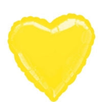 24153 9" Heart - Citrine Yellow