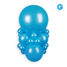 Load image into Gallery viewer, 113501 Gemar Metallic Light Blue 11-12&quot; Round (50ct)
