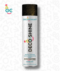 D-SG-600 Decochamp Instant Balloon Shine Spray 600ml - Glitter Gold