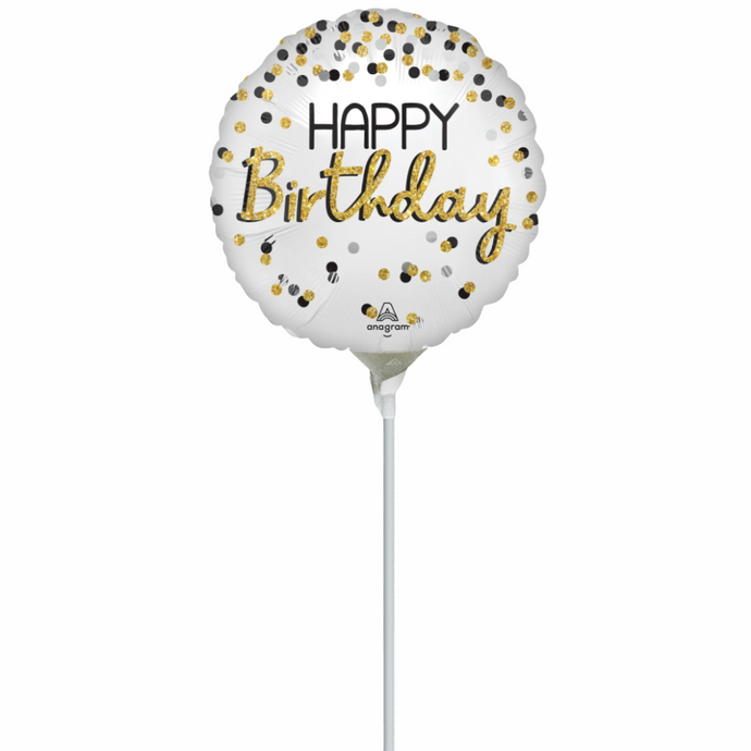 46210 Black Silver Gold Birthday