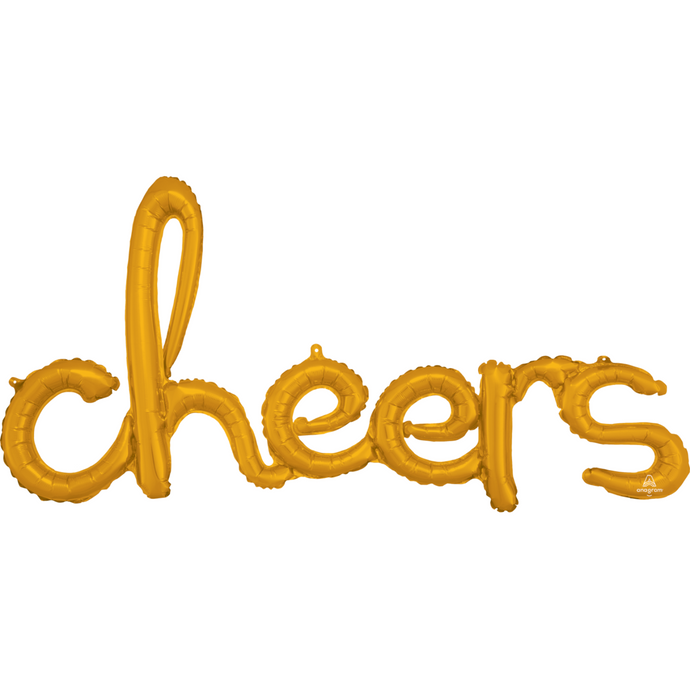 36881 Script Phrase `Cheers` Gold