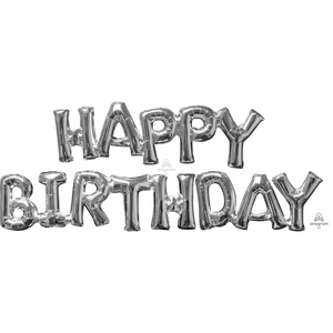 36097 Script Phrase HAPPY BIRTHDAY Silver