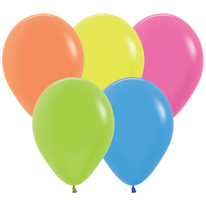 51050 Neon Assortment 5" Round (100ct)