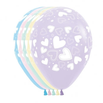 53313 Pastel Matte Assorted Hearts 11