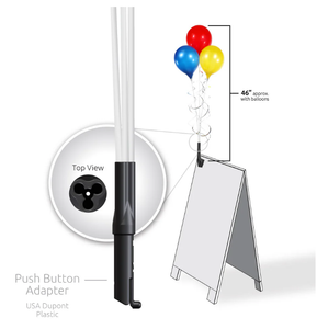 PermaShine® 3-Balloon Bouquet A-Frame Bracket Kit - Sign not included