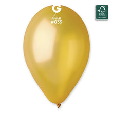 Load image into Gallery viewer, 113907 Gemar Metallic Gold 11-12&quot; Round (50ct)

