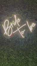 Load and play video in Gallery viewer, Bride To Be Neon Sign Rental - White
