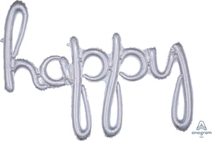 39173 Script Phrase Happy Holographic