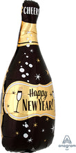 Load image into Gallery viewer, 40441 HNY Gold &amp; Black Bubbly Bottle
