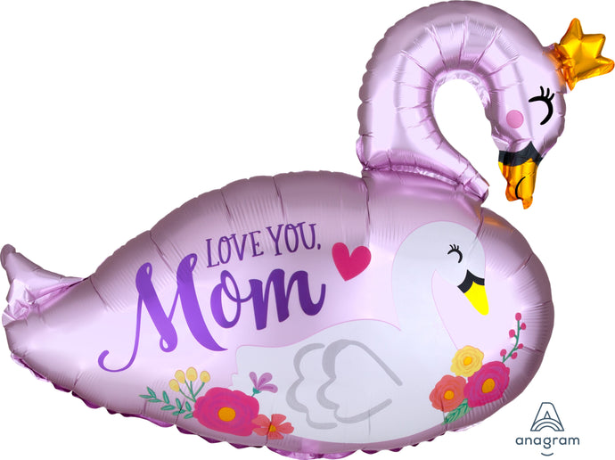 40833 Satin Mama & Baby Swan