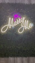 Load and play video in Gallery viewer, Marry Me with Ring Neon Sign Rental
