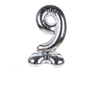 Standing Air Fill Number "9" Silver