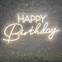 Load image into Gallery viewer, Happy Birthday Neon Sign Rental - Mixed Fonts
