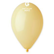 Load image into Gallery viewer, 114300 Gemar Macaron Baby Yellow 11-12" Round (50ct)
