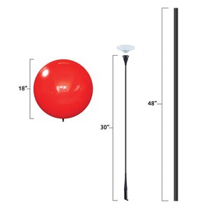 Reusable Balloon Long Pole Kit with Pole Brackets & Screws