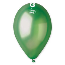 Load image into Gallery viewer, 113709 Gemar #037 Metallic Green 11-12&quot; Round (50ct)
