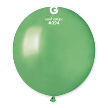 Load image into Gallery viewer, 159455 Gemar Metallic Mint Green 19" Round (25ct)
